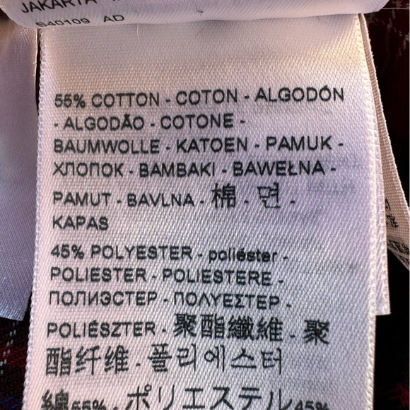 Levi’s Pearl Snap Red Plaid Denim Collar Mid-weight Long Sleeve Size Medium - Picture 9 of 9